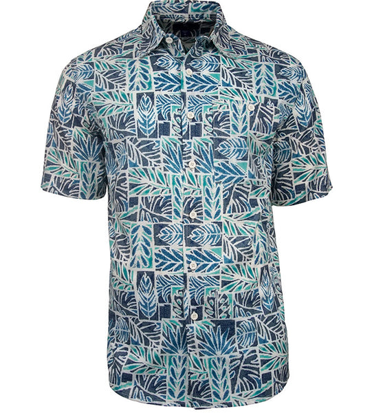 Men's Hawaiian Print Stretch Shirt - Hammocks