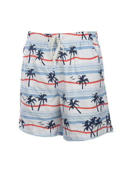 Men's Print Swim Trunk - Palm Breeze